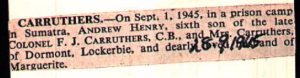 Carruthers 28 Sept 1945