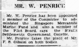 Walter Penrice Ref 9 July 1938