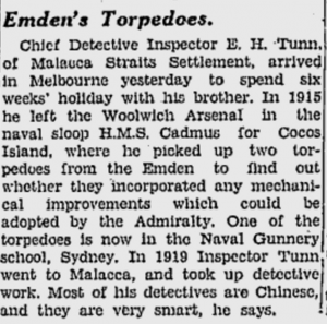 Tunn Mention in The Age 10 December 1937