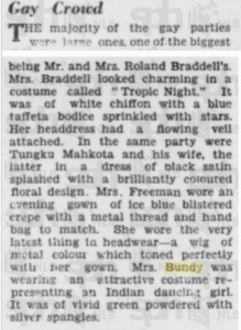 Mrs Bundy in Indian Costume 5 Jan 1936