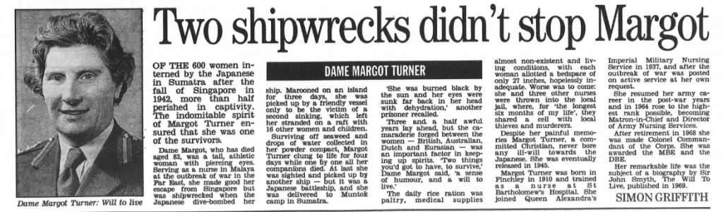 Dame Margot Turner Article