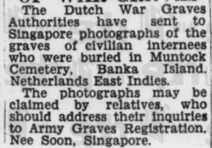 Dutch GravesThe Straits Times 9 November 1948