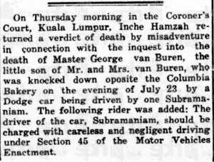 Van Buren Car Accident Verdict 2 September 1929
